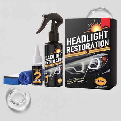 🚗 ACHETEZ 2, OBTENEZ 1 GRATUIT! 💡 Kit Professionnel de Restauration Phares Voiture – 2 Étapes Faciles, Protection UV, Inclut Polissage & Vernis, Rendement Lumière Optimal ✨