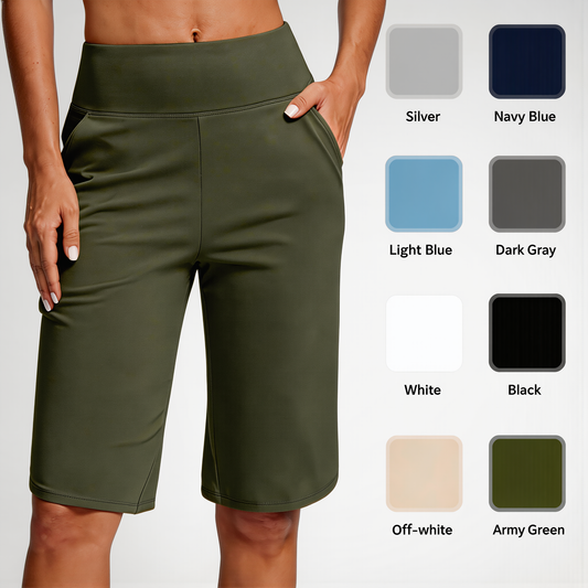 🏆 50 % DE RÉDUCTION EN CE MOMENT ! 💐 Shorts de yoga taille haute pour femmes avec poches