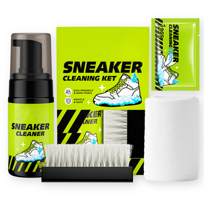 👟 50 % DE RÉDUCTION EN CE MOMENT ! ✨Kit de nettoyage sans eau pour sneakers – Mousse active