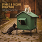 🐈 50% DE RÉDUCTION ! 🌧️ Maison pour Chat Extérieure Surélevée Toutes Saisons – Oxford + Aluminium Thermique – Imperméable & Isolée – Pliable pour Confort Douillet ✨
