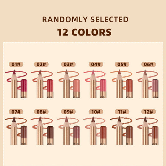 💄 2 achetés, le 3e offert 💋 Coffret de 12 crayons à lèvres anti-bavures – Longue tenue et waterproof – Fini mat et application fluide – Un contour parfait pour tous les looks 💖