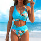 👙 50 % DE RÉDUCTION EN CE MOMENT ! 💐 Ensemble bikini taille haute à imprimé floral pour femme – Motif floral élégant, coupe taille haute flatteuse, tissu doux, idéal pour les journées à la plage et à la piscine ☀️