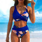 👙 50 % DE RÉDUCTION EN CE MOMENT ! 💐 Ensemble bikini taille haute à imprimé floral pour femme – Motif floral élégant, coupe taille haute flatteuse, tissu doux, idéal pour les journées à la plage et à la piscine ☀️