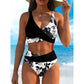 👙 50 % DE RÉDUCTION EN CE MOMENT ! 💐 Ensemble bikini taille haute à imprimé floral pour femme – Motif floral élégant, coupe taille haute flatteuse, tissu doux, idéal pour les journées à la plage et à la piscine ☀️
