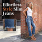 👖 50 % DE RÉDUCTION EN CE MOMENT ! 🌿Jean slim tendance pour femme, effet usé