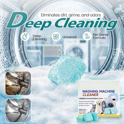 🧺 Offre spéciale du dernier jour :17.99€ ! 🔥 2 achetés 1 offerts 🎁 Comprimés Nettoyants Machine à Laver – 12 Pièces, Dissolution Rapide 🧼