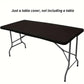 🧶 Housse de Table Élastique Spandex – Rectangulaire & Carrée, Universelle et Réutilisable !