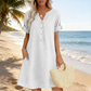 🏖️ 50 % DE RÉDUCTION POUR UNE DURÉE LIMITÉE ! 👗 Robe-tunique à col en V pour femme – Coupe ample, poches et tissu respirant