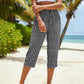 👖 50 % DE RÉDUCTION EN CE MOMENT ! 💐 Pantalon capri à carreaux d'été pour femme