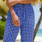 👖 50 % DE RÉDUCTION EN CE MOMENT ! 💐 Pantalon capri à carreaux d'été pour femme
