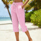 👖 50 % DE RÉDUCTION EN CE MOMENT ! 💐 Pantalon capri à carreaux d'été pour femme