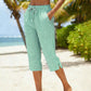 👖 50 % DE RÉDUCTION EN CE MOMENT ! 💐 Pantalon capri à carreaux d'été pour femme
