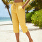 👖 50 % DE RÉDUCTION EN CE MOMENT ! 💐 Pantalon capri à carreaux d'été pour femme