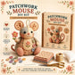 🐭✨ PROMO FLASH 50% ! Trousse à Couture Vintage Faite Main en Forme de Souris – Kit DIY Patchwork, 3 Coloris, Idéal Débutants & Passionnés 🧵