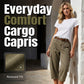 👖 50 % DE RÉDUCTION EN CE MOMENT ! 🌿 Capri cargo décontracté pour femme – Grandes poches pratiques, tissu respirant et coupe ample ✨