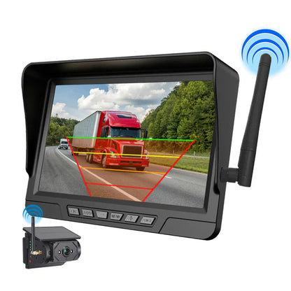 🚛50 % DE RÉDUCTION EN CE MOMENT !⚡Système de caméra de recul sans fil à énergie solaire