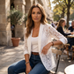 👗 50 % DE RÉDUCTION EN CE MOMENT ! ✨Blazer féminin élégant en dentelle à motifs floraux – Une pièce élégante et légère, idéale du bureau à la soirée✨