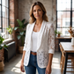 👗 50 % DE RÉDUCTION EN CE MOMENT ! ✨Blazer féminin élégant en dentelle à motifs floraux – Une pièce élégante et légère, idéale du bureau à la soirée✨