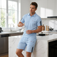 🏆 50 % DE RÉDUCTION EN CE MOMENT ! 🔥 Ensemble short et t-shirt à manches courtes décontracté pour homme