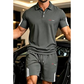 🏆 50 % DE RÉDUCTION EN CE MOMENT ! 🔥 Ensemble short et t-shirt à manches courtes décontracté pour homme