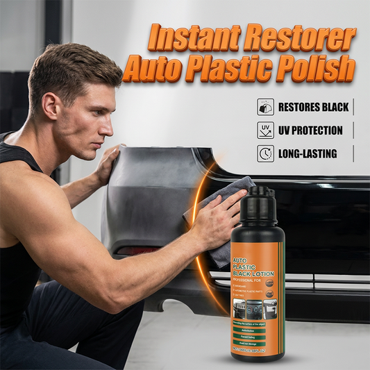 📢📢50% de réduction !! 🚗2 achetés, 1 offert✨Produit de polissage multifonctionnel noir pour plastique automobile🛡️