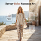 👚 50 % DE RÉDUCTION EN CE MOMENT ! 🌿 Ensemble femme composé d'un haut à manches courtes et d'un pantalon en coton et lin – Respirant et léger – Idéal pour l'été, le bureau ou les journées décontractées – Coupe ample avec une texture naturelle 🌸✨