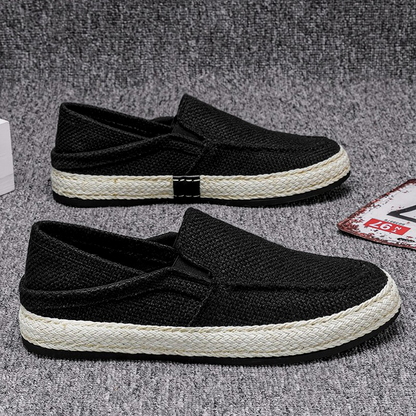 👟 PROMO LIMITÉE 50% DE RÉDUCTION ! ✨ Chaussures Slip-On en Toile Homme – Respirantes, Flexibles, Style Décontracté 🌿