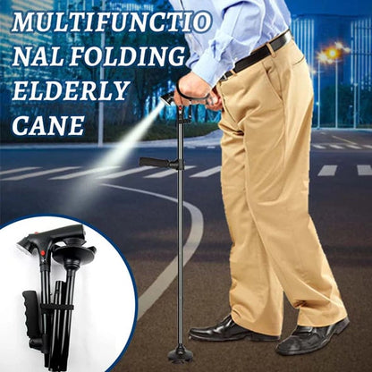 📢📢50 % DE RÉDUCTION !! ⏰Canne pliante multifonctionnelle pour personnes âgées🦯