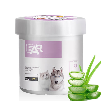 🌿 1 acheté 1 offert 🐶 Lingettes nettoyantes yeux et oreilles – À base de plantes, sans parfum, nettoie en douceur les yeux et les oreilles de votre compagnon à quatre pattes 🐱💚