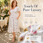 👗 50% DE RÉDUCTION ! 💐Robe pour femme à encolure en V, motif floral et taille froncée🌺