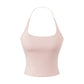 Women's Open Back Top with Built-in Bra