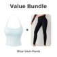 Women's Open Back Top with Built-in Bra