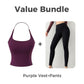 Women's Open Back Top with Built-in Bra