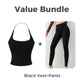 Women's Open Back Top with Built-in Bra