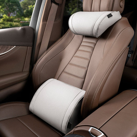 🏆 50 % DE RÉDUCTION POUR UNE DURÉE LIMITÉE ! 🚗Ensemble appui-tête et coussin lombaire ergonomiques pour siège auto