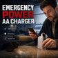 🏆 Offre spéciale du dernier jour :17.99€ ! 🔋 1 achetés 1 offerts 🎁Chargeur d’urgence portable, alimenté par piles AA, batterie externe avec lampe torche LED pour téléphone ✨