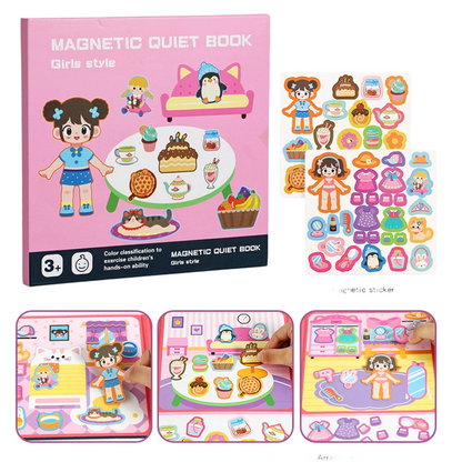 🧩 50% DE RÉDUCTION ! 🧒 Livre magnétique silencieux pour enfants – Scènes pliables, éducatif et magnétique📚✈️
