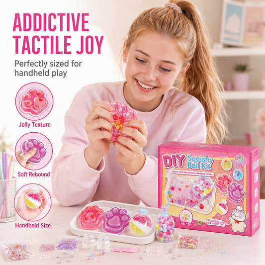 🐱 50 % DE RÉDUCTION EN CE MOMENT ! 🧊 Kit DIY Squishy Glace Frite – Parfait pour le jeu sensoriel & l'anti-stress pour enfants ✨
