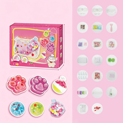 🐱 50 % DE RÉDUCTION EN CE MOMENT ! 🧊 Kit DIY Squishy Glace Frite – Parfait pour le jeu sensoriel & l'anti-stress pour enfants ✨