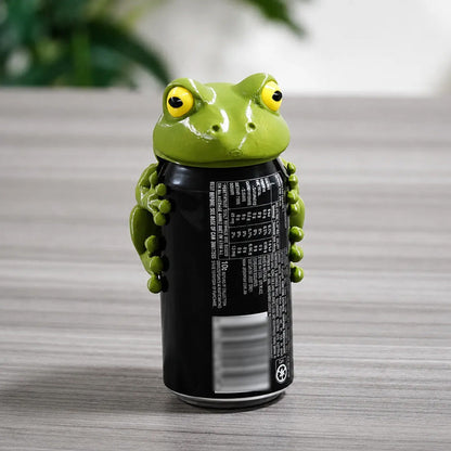 🐸 50% DE RÉDUCTION ! 🥤Joli couvercle de canette en forme de grenouille – Silicone alimentaire, fermeture étanche