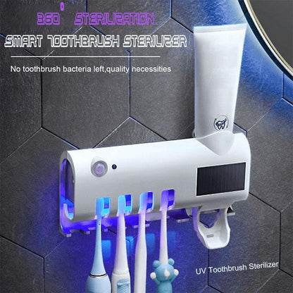 🦷 50 % DE RÉDUCTION EN CE MOMENT ! 🚿Stérilisateur et support mural pour brosse à dents à rayons UV