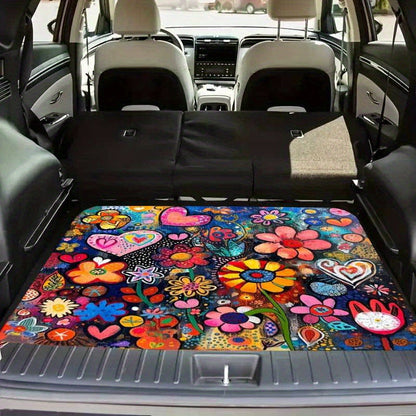 🚗 50% DE RÉDUCTION !🌟Tapis de Coffre de Voiture Universel – Velours Cristal & Dessous Antidérapant🛡️