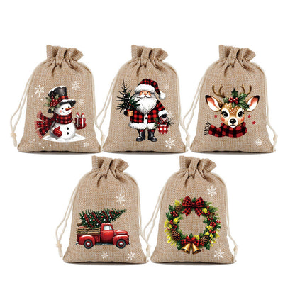 🎅 Offre spéciale du dernier jour :14.99€ ! 🎄Sacs Cadeaux de Noël à Cordon – Imprimés Festifs & Tissu Durable pour Emballage Chic et Réutilisable🎁