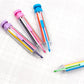 🌈 1 achetés 1 offerts 🎨Crayons de couleur à bouton-poussoir 8 couleurs, sans aucun ingrédient chimique