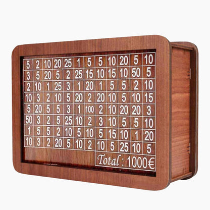 🏆 50 % DE RÉDUCTION EN CE MOMENT ! 🎁Tirelire en bois avec feutre marqueur