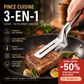 🍳 50% DE RÉDUCTION ! 🔥1 acheté 1 offert 🔥Pinces de cuisine 3‑en‑1 acier inoxydable, multifonction pour steak, barbecue et cuisson